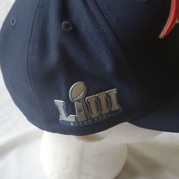 New Era NFL Superbowl Patroits Embellished & Embroidered Sz 7 3/8 Fitted Cap - Picture 3 of 13